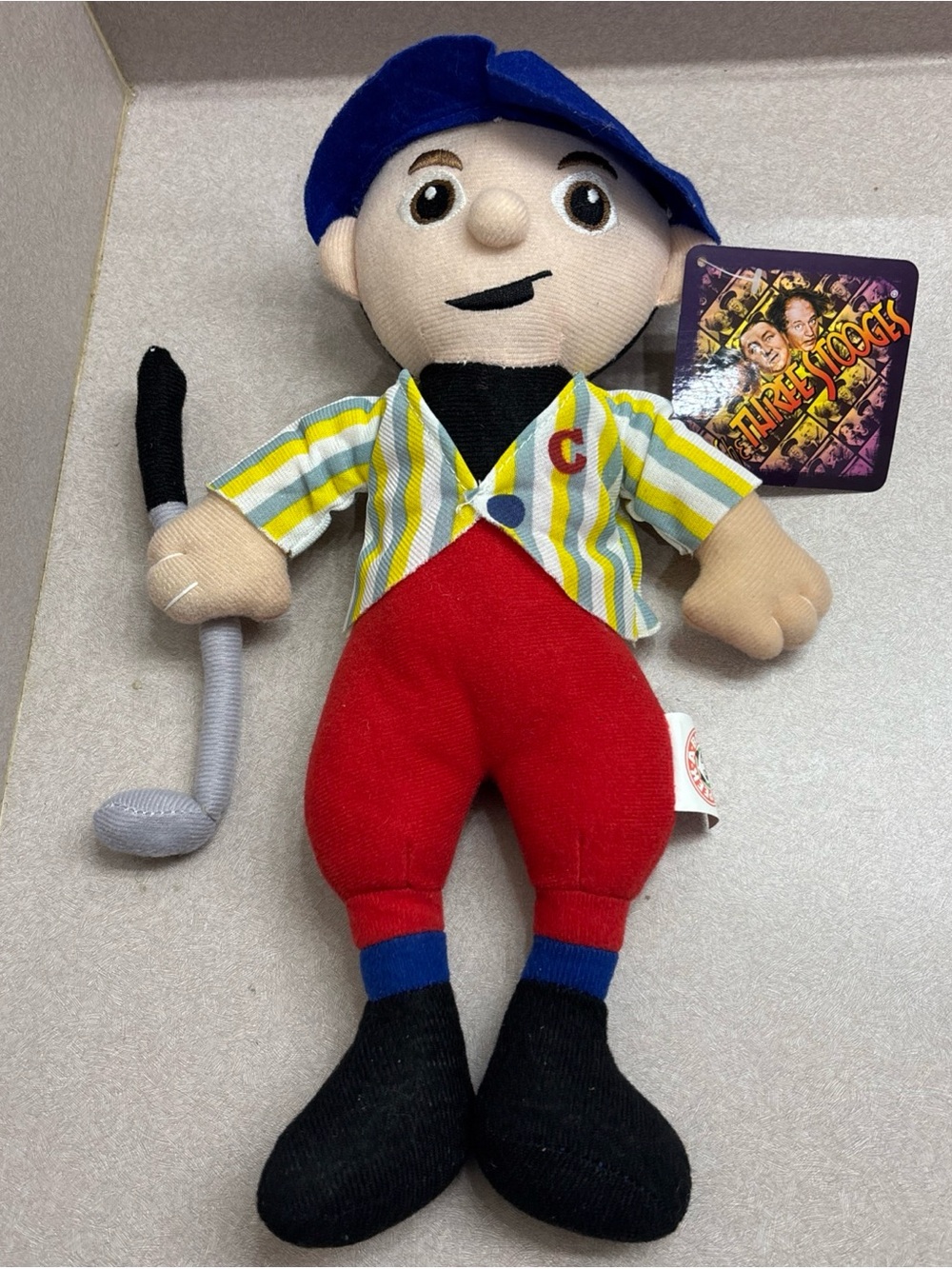 2013 Three Stooges Curly Golfer 15” Plush Collectible Peek A Boo Toys NEW